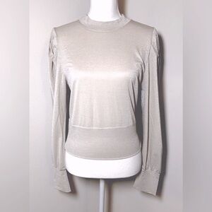 NWT B.O.G Collective Shimmer Top Long Sleeve Blouse Women Medium